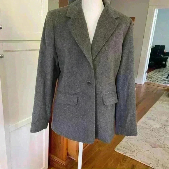 Vintage Lord & Taylor Womens Blazer Size 8P Grey Wool Cashmere Career interview - Picture 7 of 10